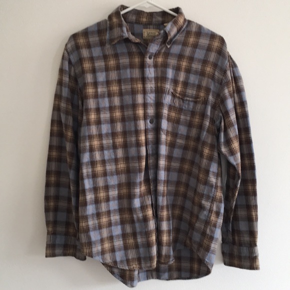 Blue brown flannel Clearance